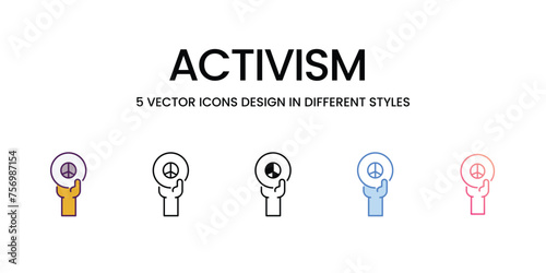 Activism  icons set vector stock illustration