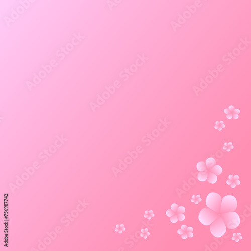 Pink background with flowers