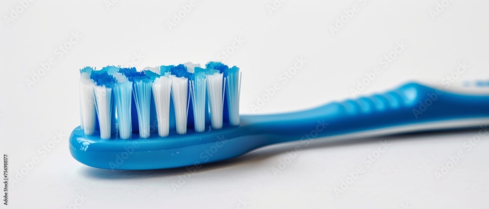 Blue tooth brush on white background Blue tooth brush on white background