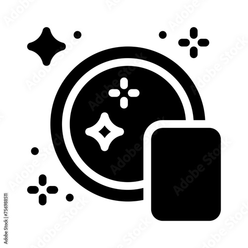 washing dishes glyph icon