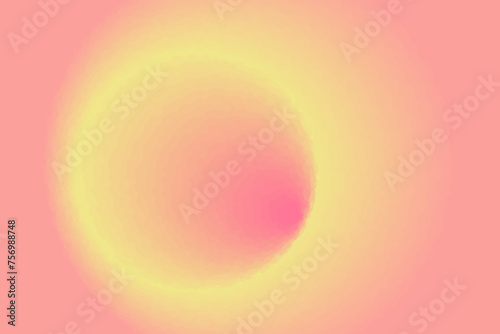 Abstract shiny blurred sphere or glow gradient circle background, blended colors sphere, pale colors backdrop. Aesthetic nude pink, yellow colors texture wallpaper.