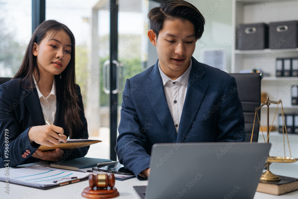 Lawyer Team Meeting at Law Office, Law and Legal Services Concept. Lawyer Team Meeting at Law Office, Law and Legal Services Concept.