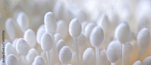 Close up photo of a large quantity of cotton swabs