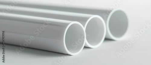 Close up of white tube on white surface