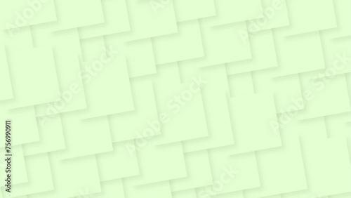 Square light green geometrical abstract background