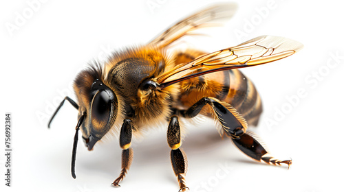 Top view of a honey bee, generative ai