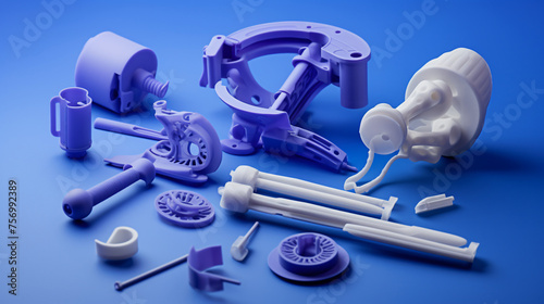3D printing of customized medical devices solid color background