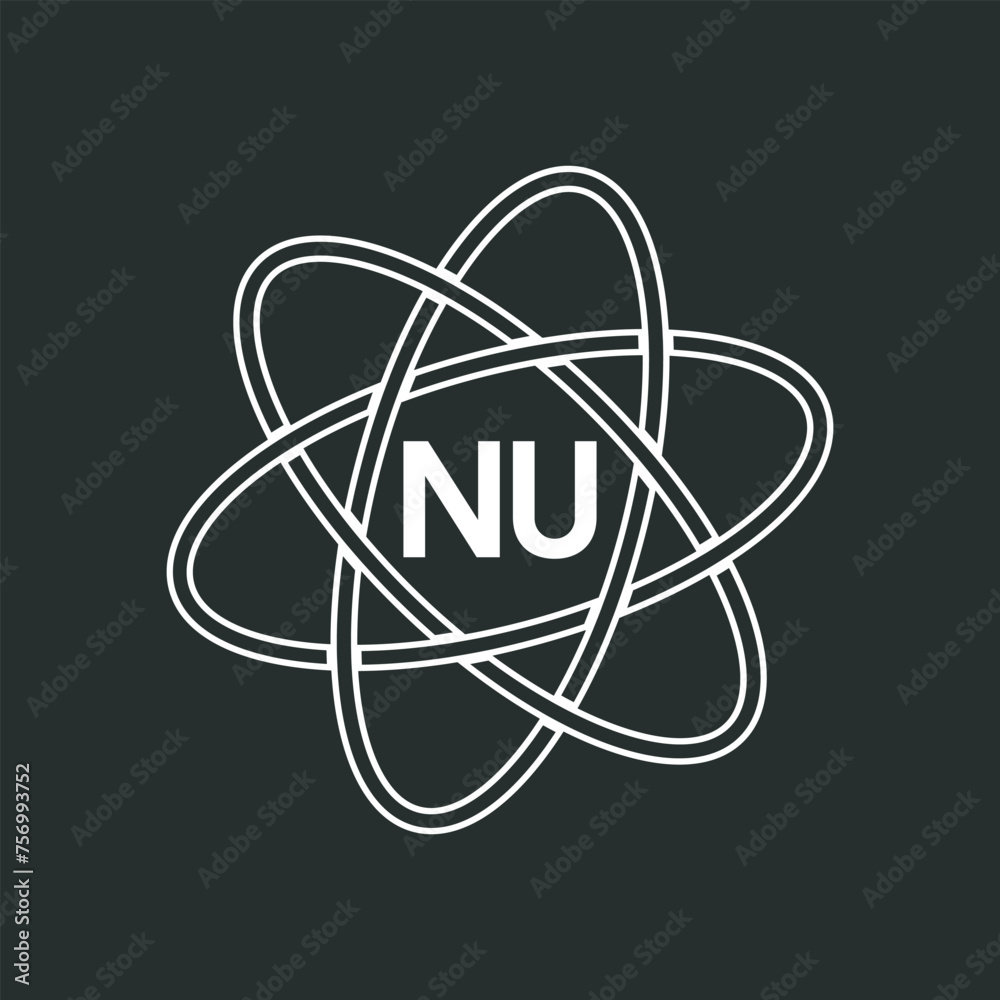 NU letter logo design on white background. NU logo. NU creative initials letter Monogram logo icon concept. NU letter design NU letter logo design on white background. NU logo. NU creative initials letter Monogram logo icon concept. NU letter design