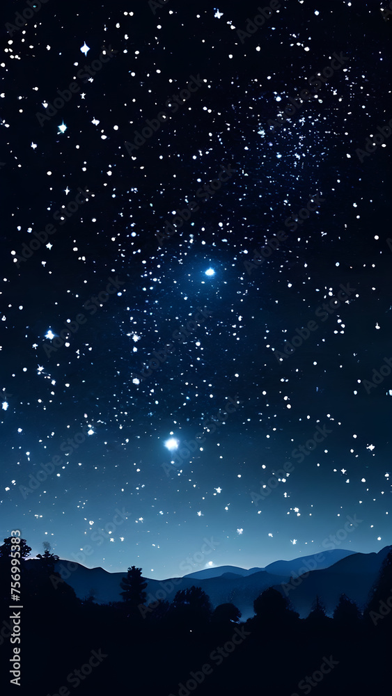 Naklejka premium night sky with stars