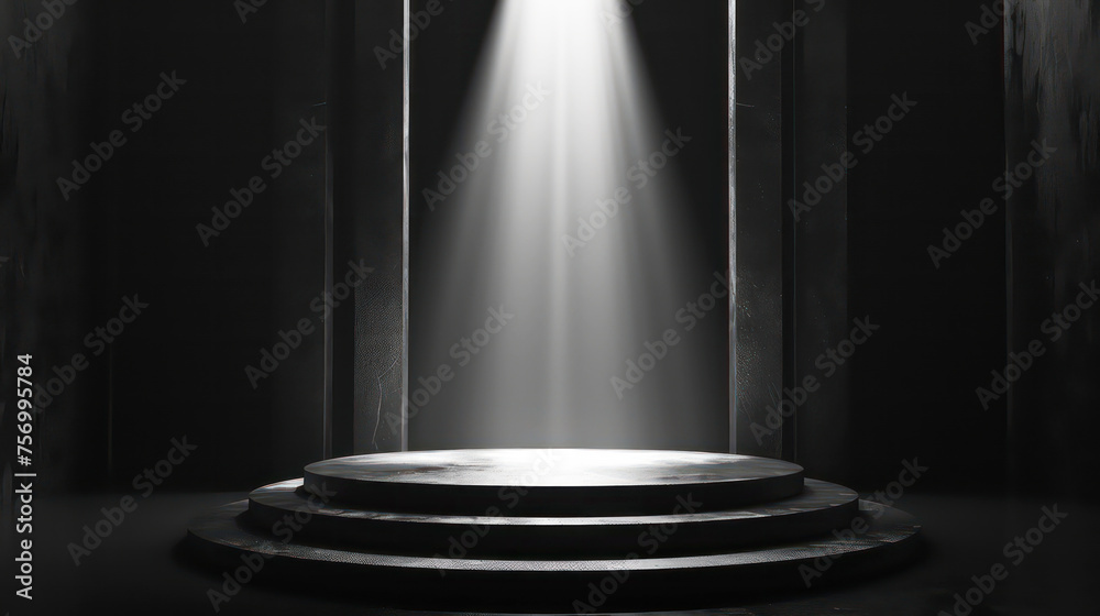 Obraz premium Podium with stage spotlight background