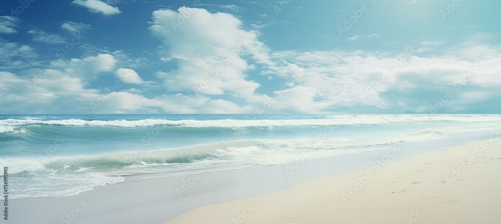 a white sandy beach and sea