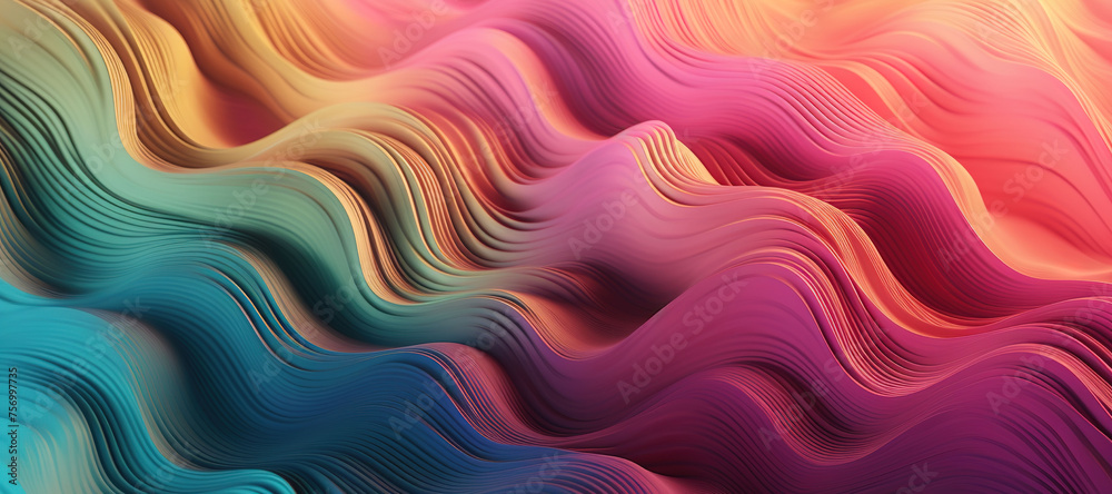 Obraz premium colorful wave pattern, gradation 131