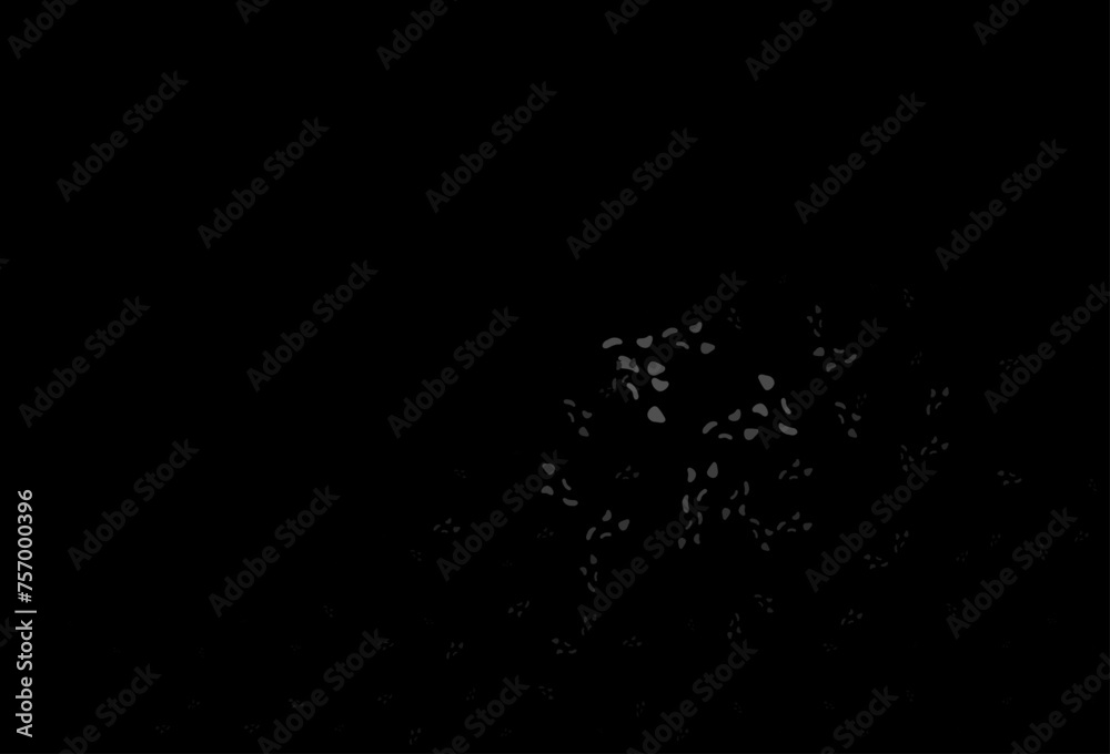 Dark Black vector pattern with chaotic shapes.