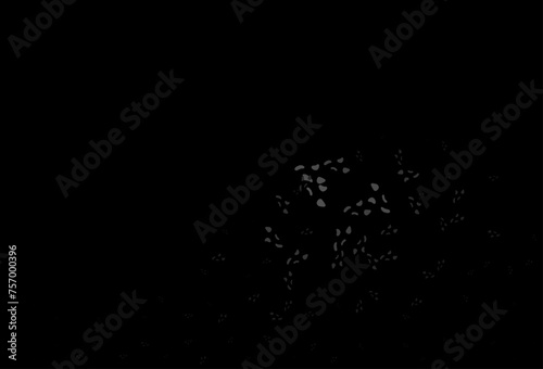 Dark Black vector pattern with chaotic shapes.