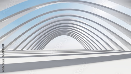 Fototapeta Naklejka Na Ścianę i Meble -  Abstract architecture background arched interior 3d render
