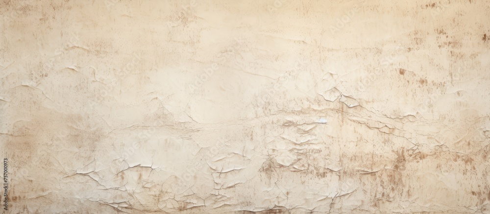 A closeup of a rectangular piece of old paper with a beige and brown pattern, resembling wood flooring. The font on the paper product is faded and the texture is similar to concrete A closeup of a rectangular piece of old paper with a beige and brown pattern, resembling wood flooring. The font on the paper product is faded and the texture is similar to concrete