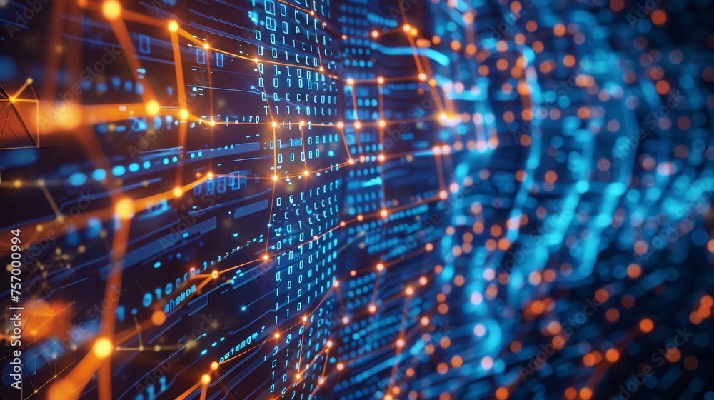 Obraz premium An AI-driven cybersecurity platform, enhanced by IoT connectivity