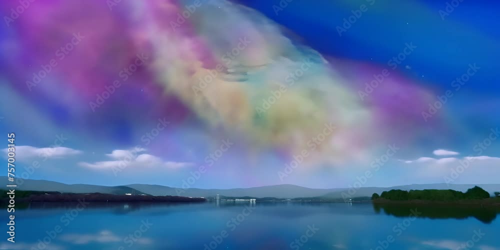 rainbow over water rainbow over water