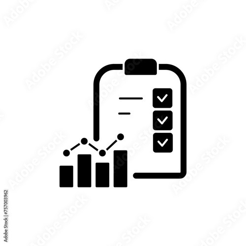 report concept line icon. Simple element illustration. report concept outline symbol design.