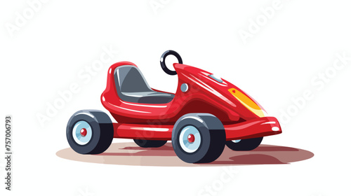 Go cart carting racing race karts flat vector 