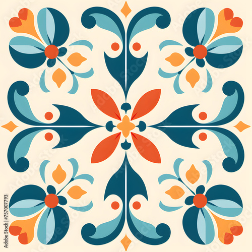 Retro vintage seamless tile pattern. Abstract modern geometric Trendy background in 70s style. 