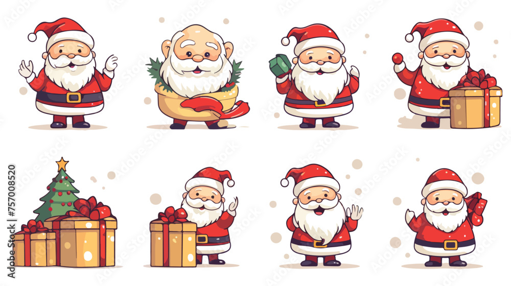 Illustration Christmas banner Santa Claus