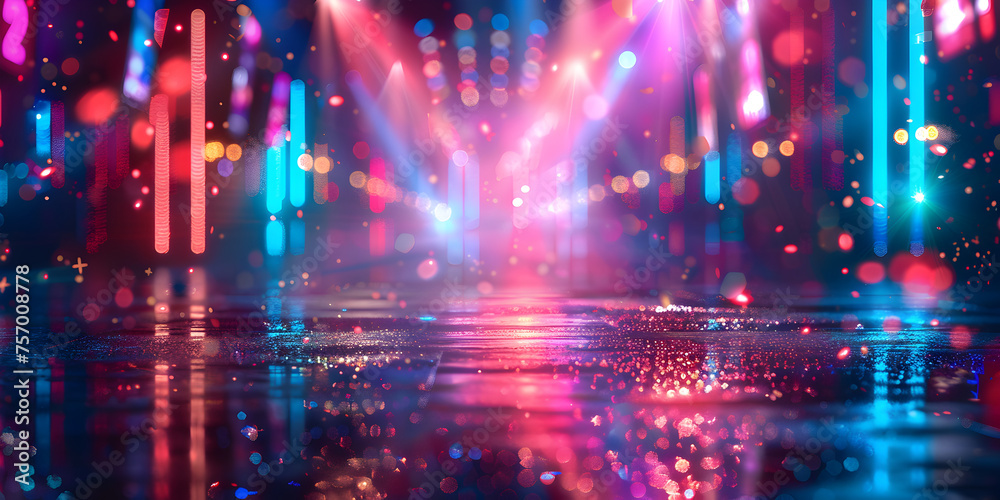 Casino background with colorful lights and flare Vibrant And Dynamic Blurred Rainbow Textures Creating An Abstract Streaking Bokeh Background 