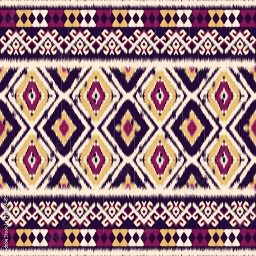 Wallpaper Mural Ikat Geometric Ethnic Oriental Pattern Traditional Design for Background, Carpet, Wallpaper, Clothing, Wrapping, Batik, Fabric. Embroidery Style. Torontodigital.ca