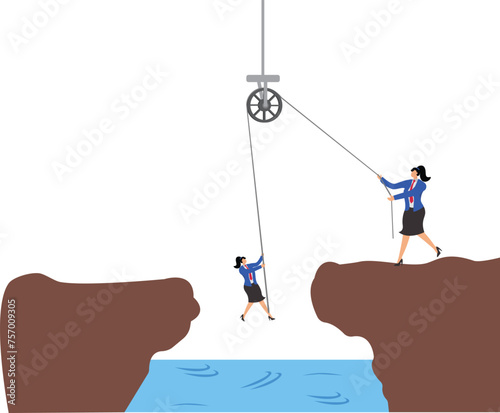 Fall into a pit, Businesswoman rescues man who fell into big pit