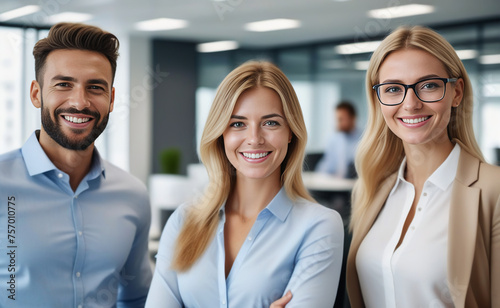 portrait of a smiling business team