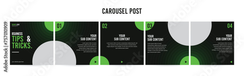 Stunning Carousel Post Template, Editable Social Media Layout Design, business Instagram & Linkedin Carousel Post, Template eps 10.