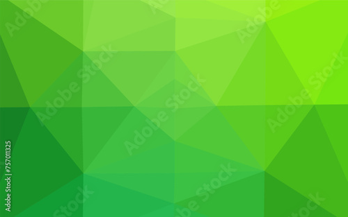 Light Green vector abstract polygonal texture.