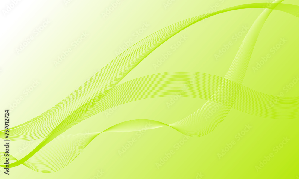 yellow green soft light gradient with lines wave curves abstract background
