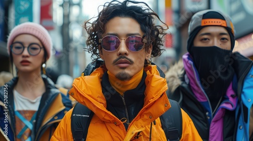 Fashionable Street Style, Trendsetters flaunting their unique fashion sense on the streets