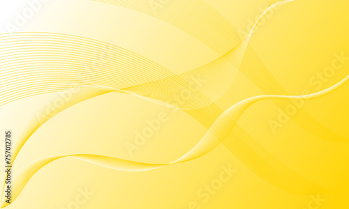 yellow business lines wave curves with smooth gradient abstract background © komkrit234