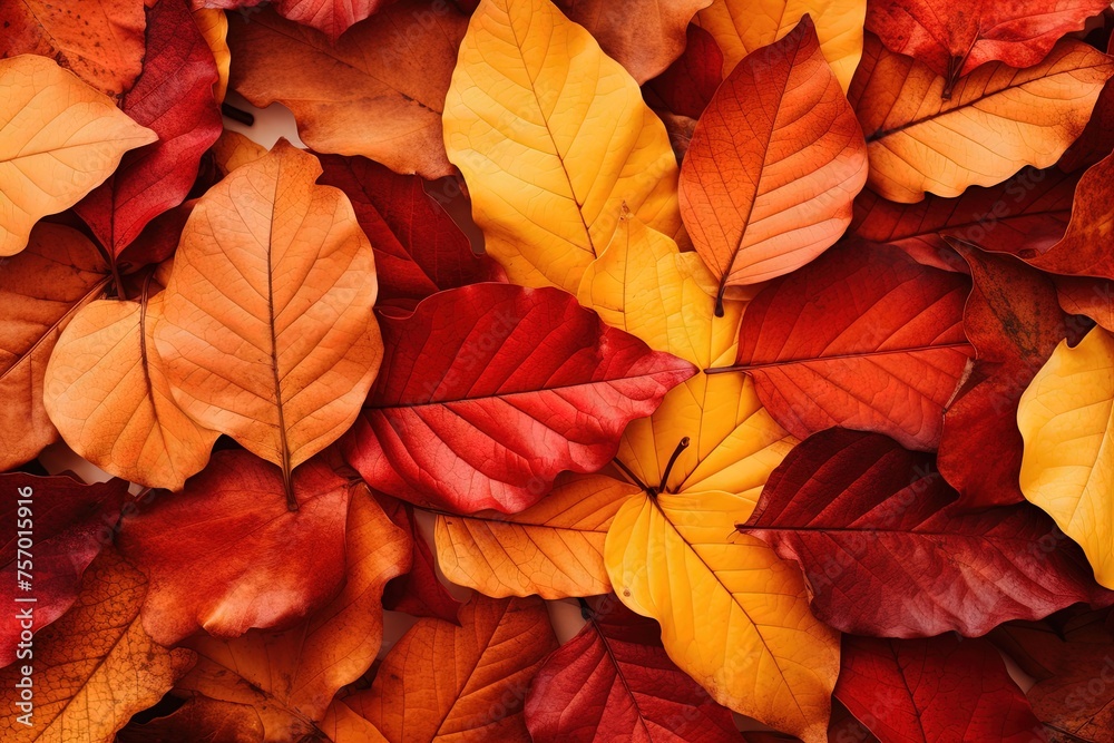 Autumn foliage in shades of red and orange Autumn foliage in shades of red and orange