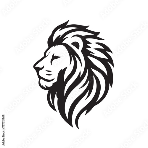 Lion head outline silhouette
