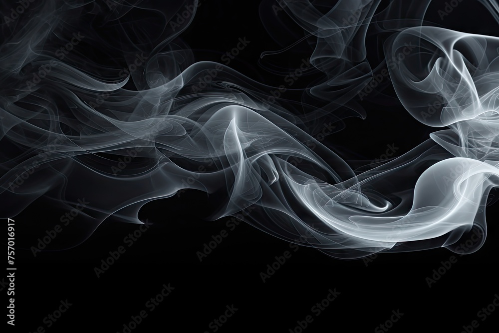 Black background with smoke