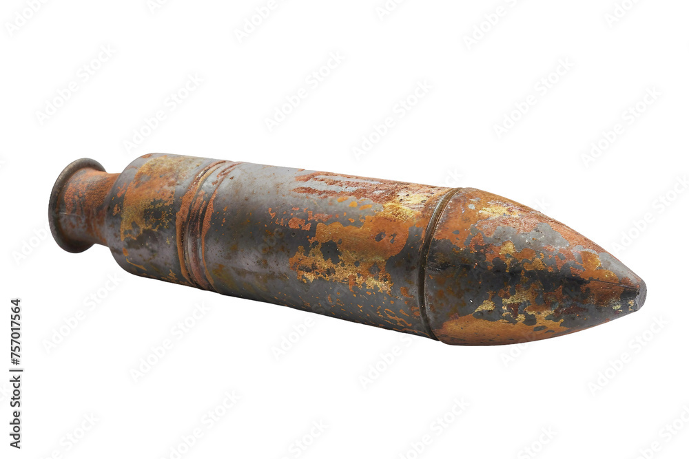 Mortar Shell On Transparent Background.
