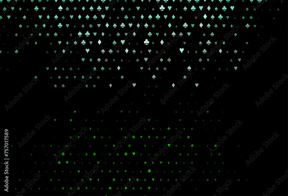 Dark green vector layout with elements of cards.