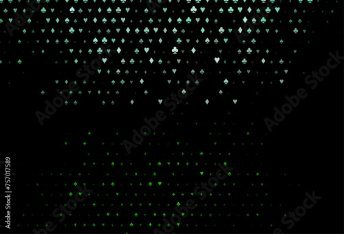 Dark green vector layout with elements of cards.