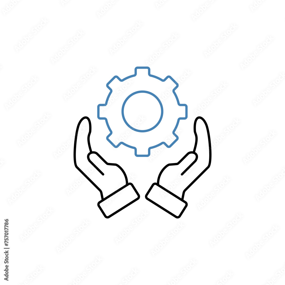 service concept line icon. Simple element illustration. service concept outline symbol design.