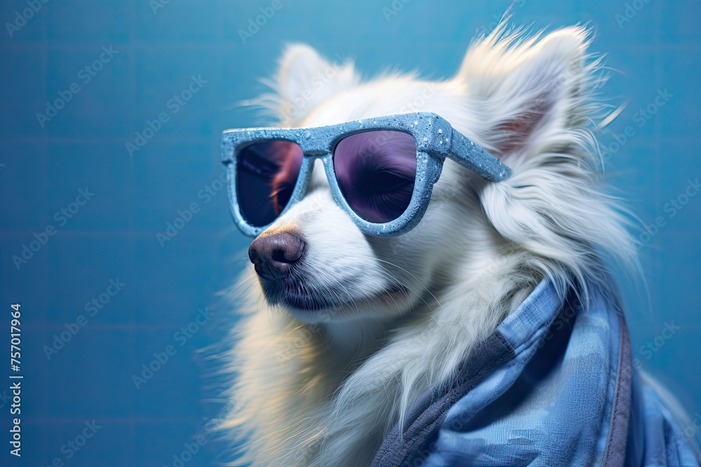 Blissful Blue: The Cool Canine Summer Adventure