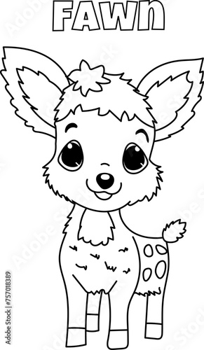 Coloring Book For Children Features A Little Reindeer On Each Page, Perfect For Preschoolers