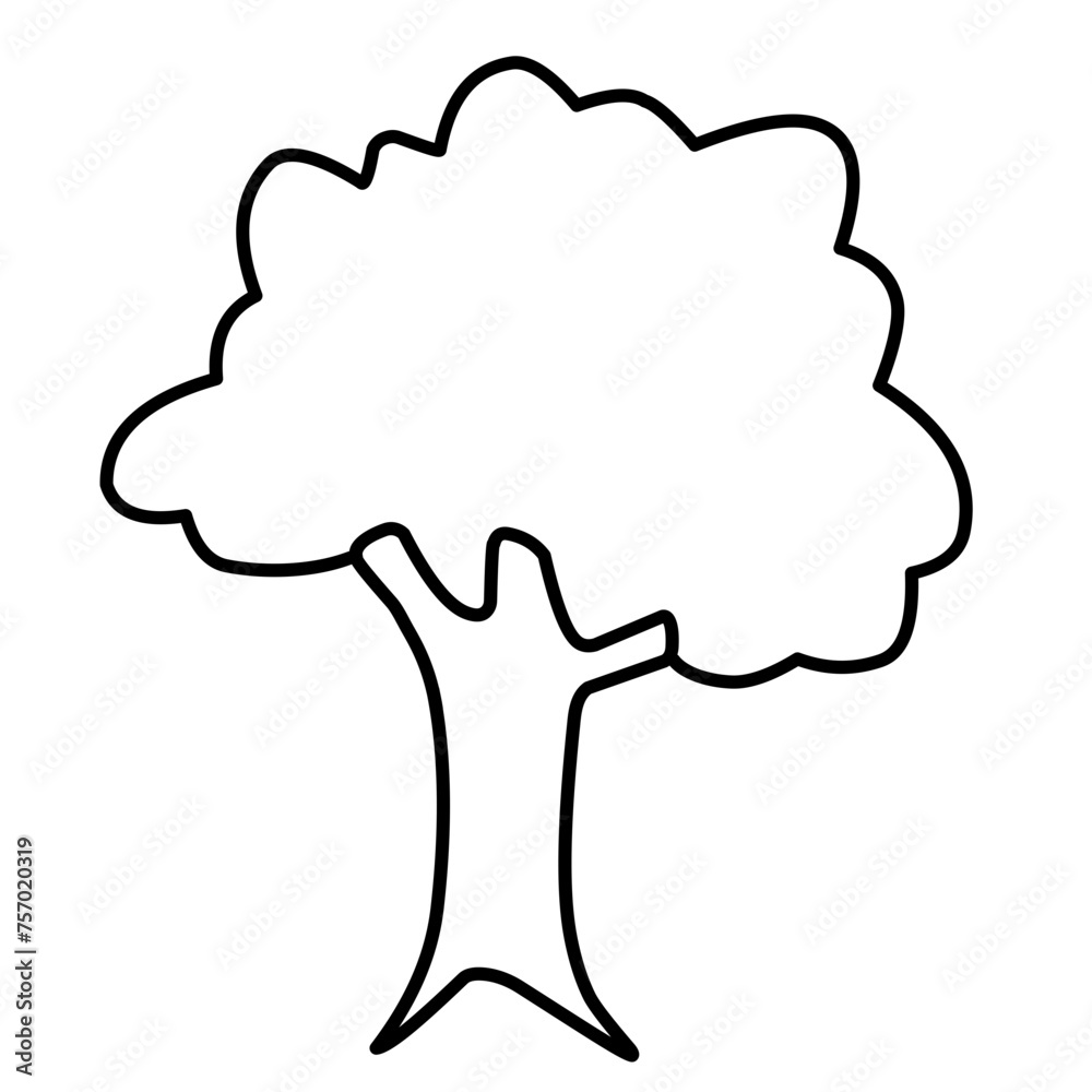 Tree Vector Line Icon Tree Vector Line Icon