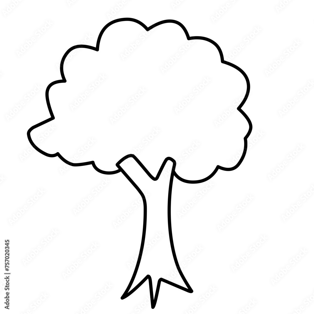 Tree Vector Line Icon