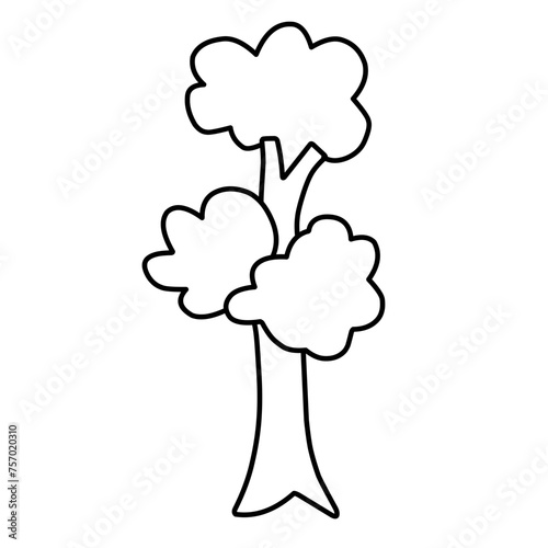 Tree Vector Line Icon