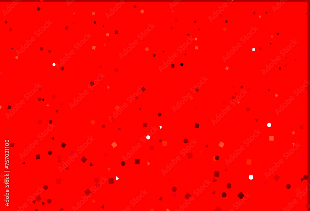 Light Red vector texture in poly style with circles, cubes.