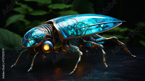 Bioluminescent robotic fauna nature © Ashley