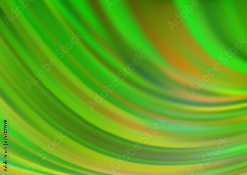 Light Green vector pattern with bent ribbons.